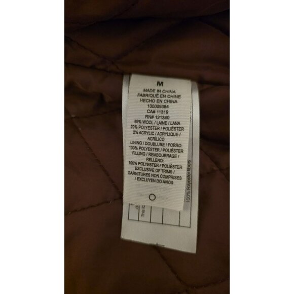 Garage Wool Blend Coat With Half Sherpa Lining Size Medium Winter Cozy Warm Y2K - Picture 8 of 11